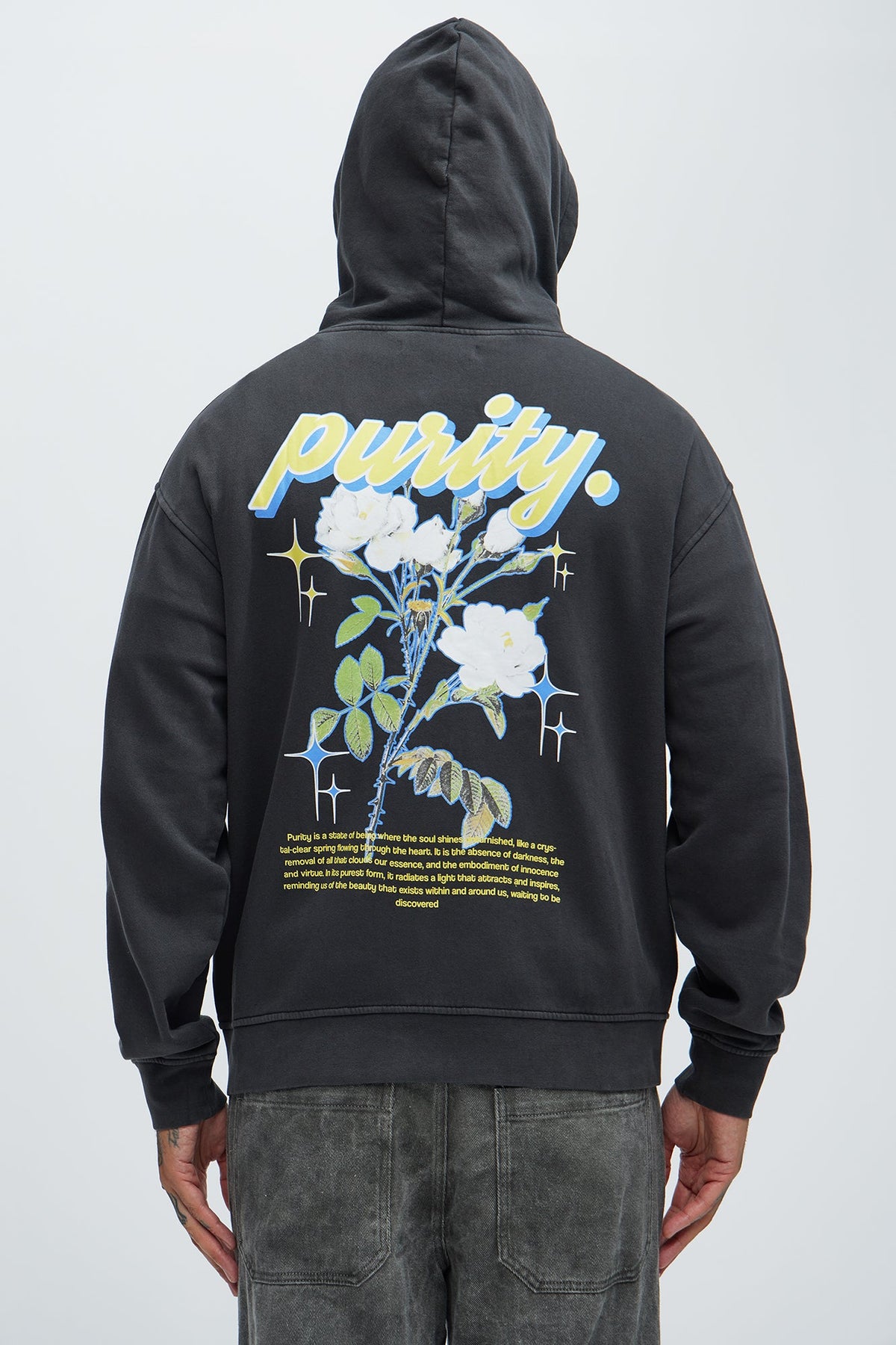 Purity Zip Up Hoodie - Black