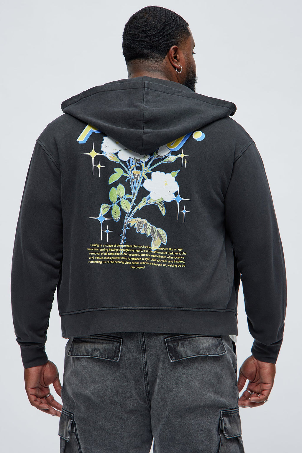 Purity Zip Up Hoodie - Black