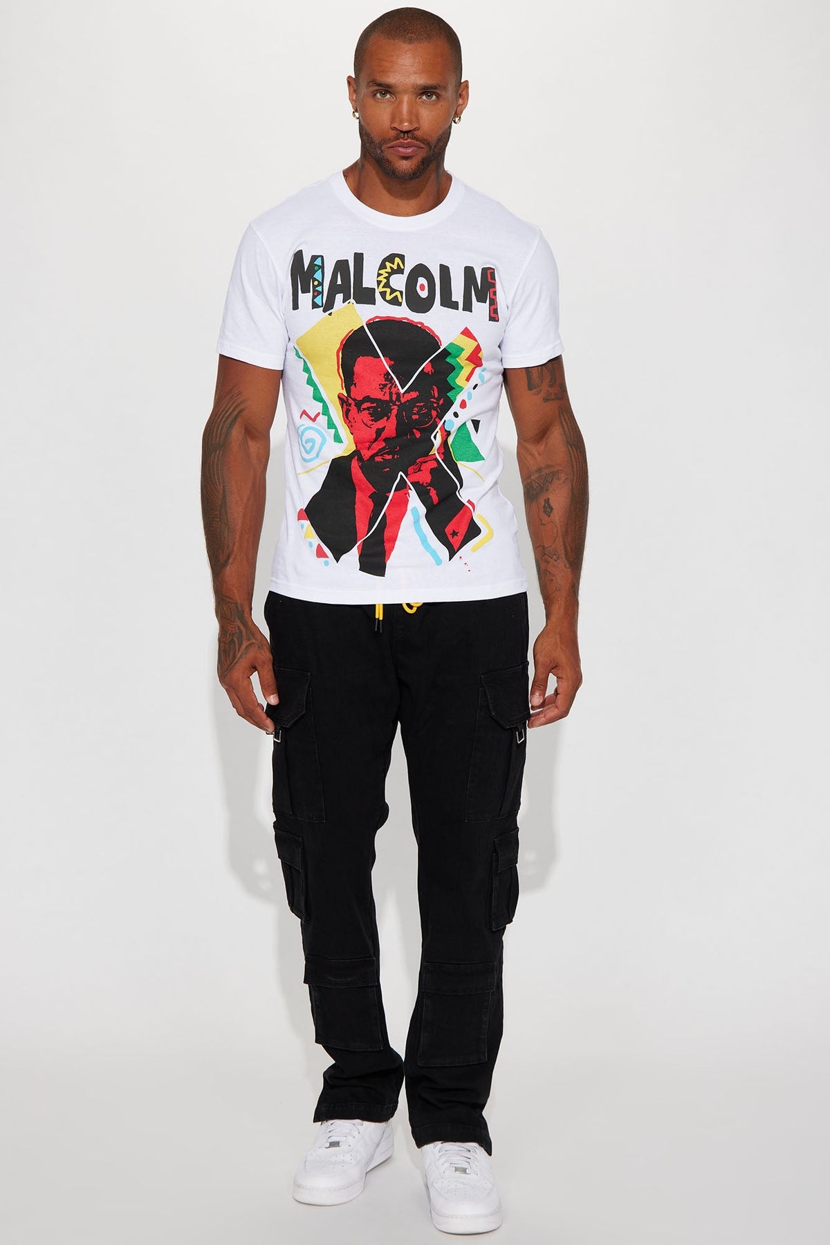 Malcolm X 90's Artist Edition Short Sleeve Tee - White