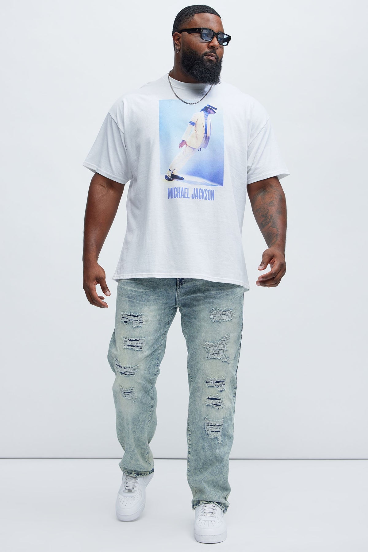 Can't Be Distressed Slim Jeans - Acid Wash Blue