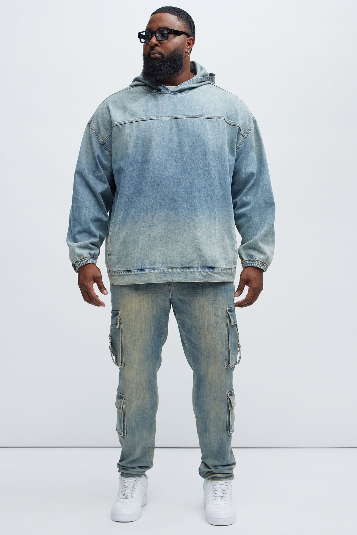 Manatee Denim Pullover Jacket - Light Blue Wash