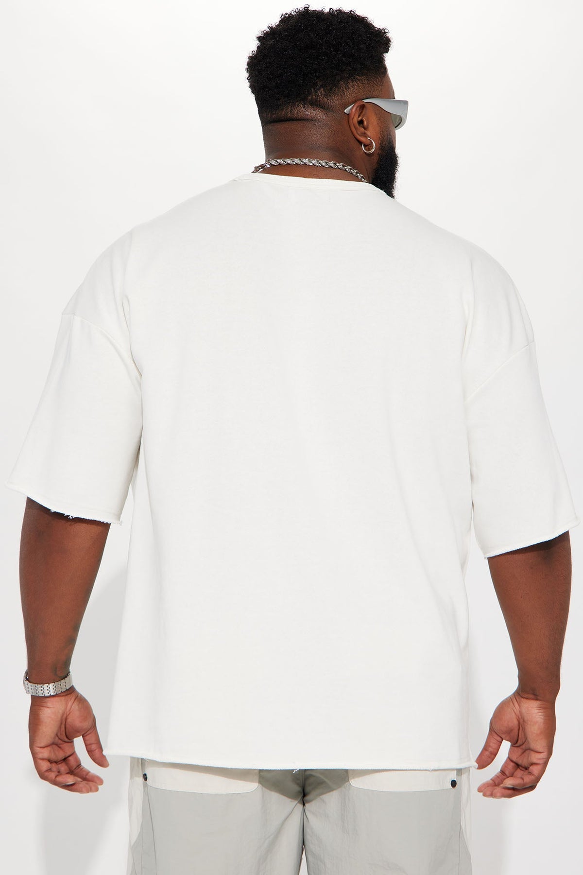 I Like How It Looks Oversized Terry Short Sleeve Tee - White