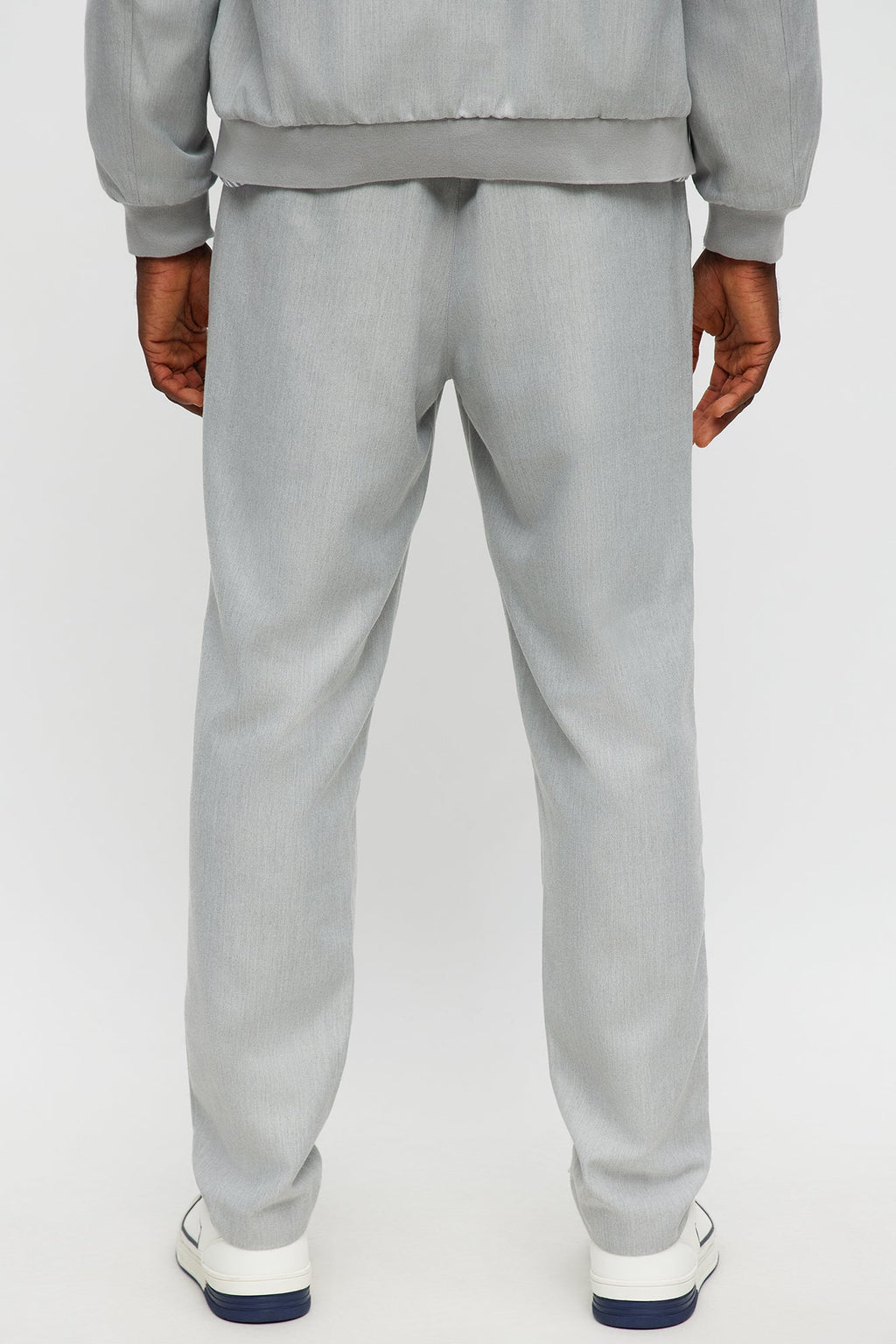 Slim Modern Stretch-Waist Everyday Trouser - Light Grey