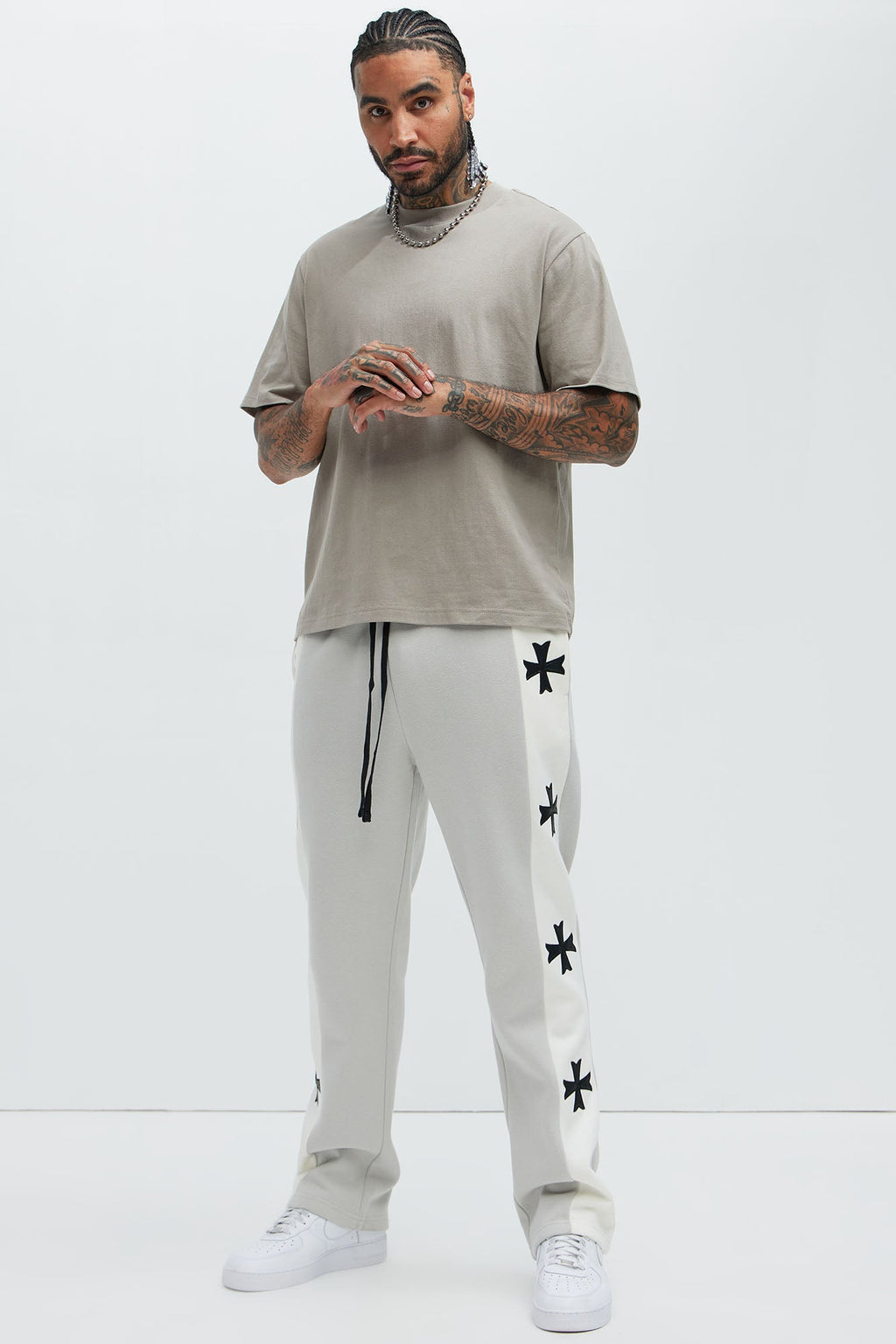 Desmond Straight Sweatpants - Grey/combo