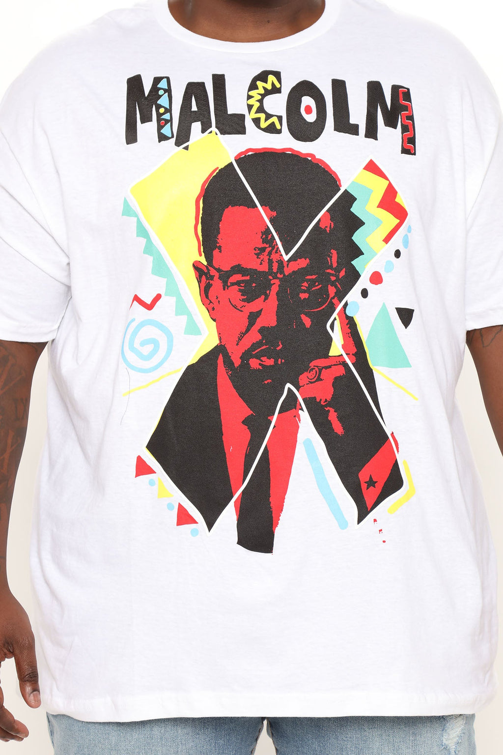Malcolm X 90's Artist Edition Short Sleeve Tee - White