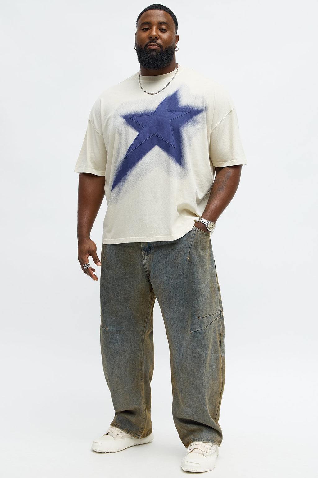 All The Stars Oversized Short Sleeve Tee - Cream