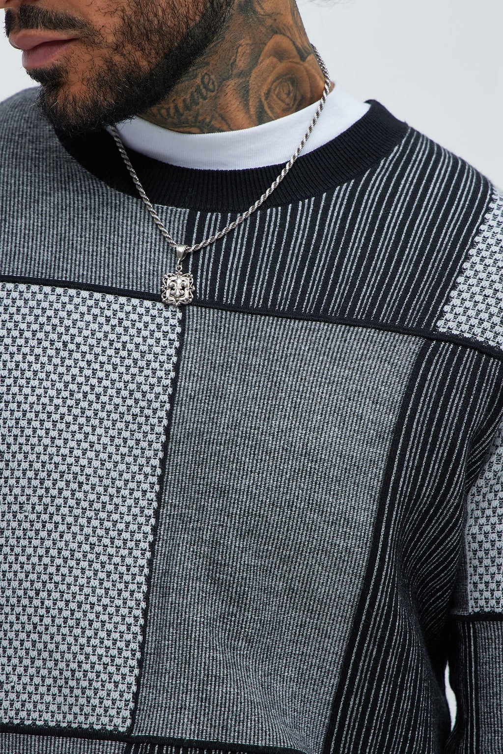 Better And Better Crewneck Sweater - Black/combo