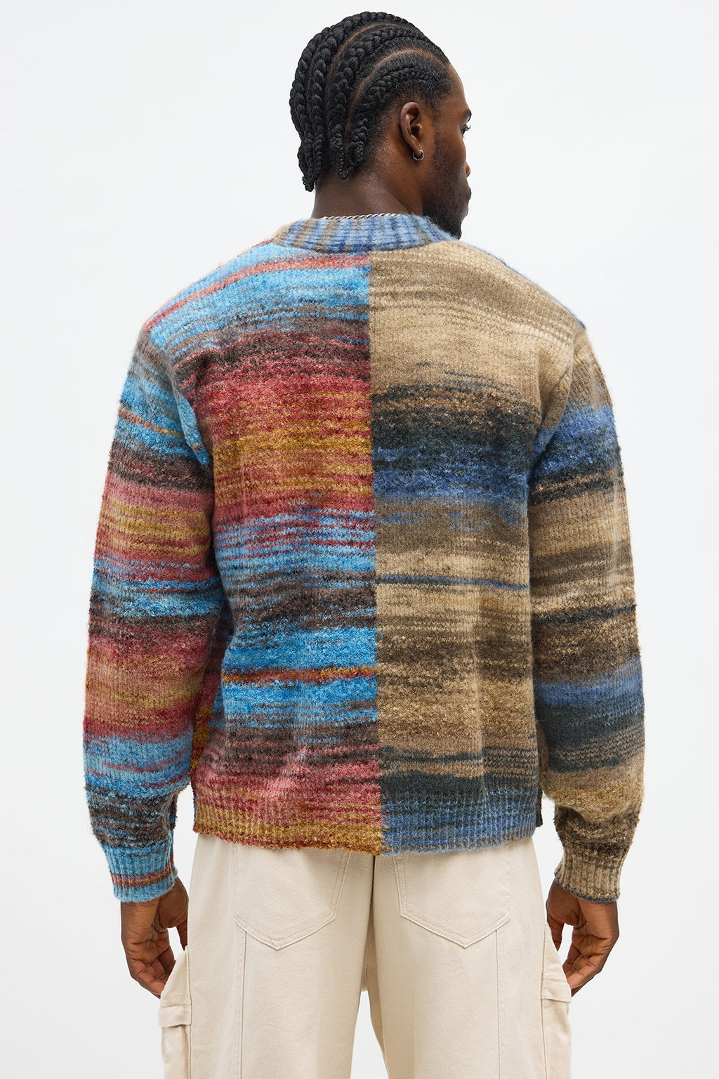 Cameroonian Textured Cardigan - Brown/combo