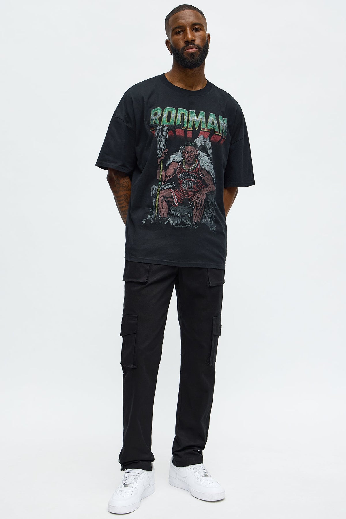 Worker Slim Cargo Pants - Black