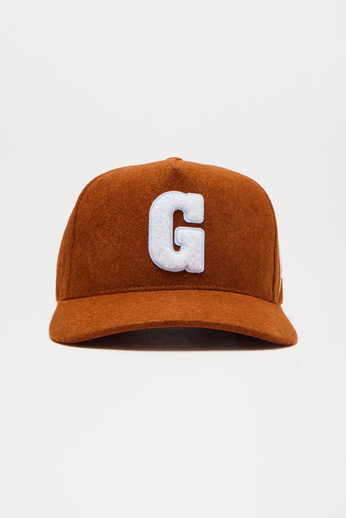 1St Gold Textured Structured Snapback Hat - Orange