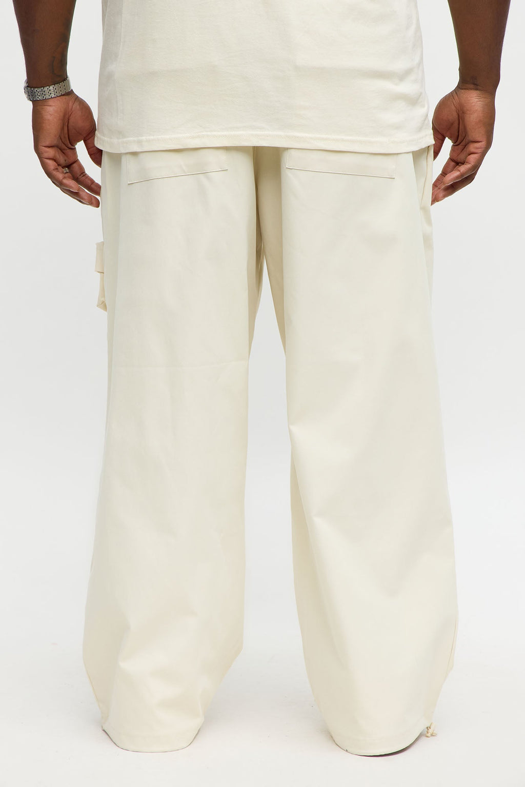 Baggy Make That Call Front Pocket Pants - Off White