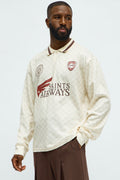 Saints Airways Long Sleeve Jersey Polo - Ivory