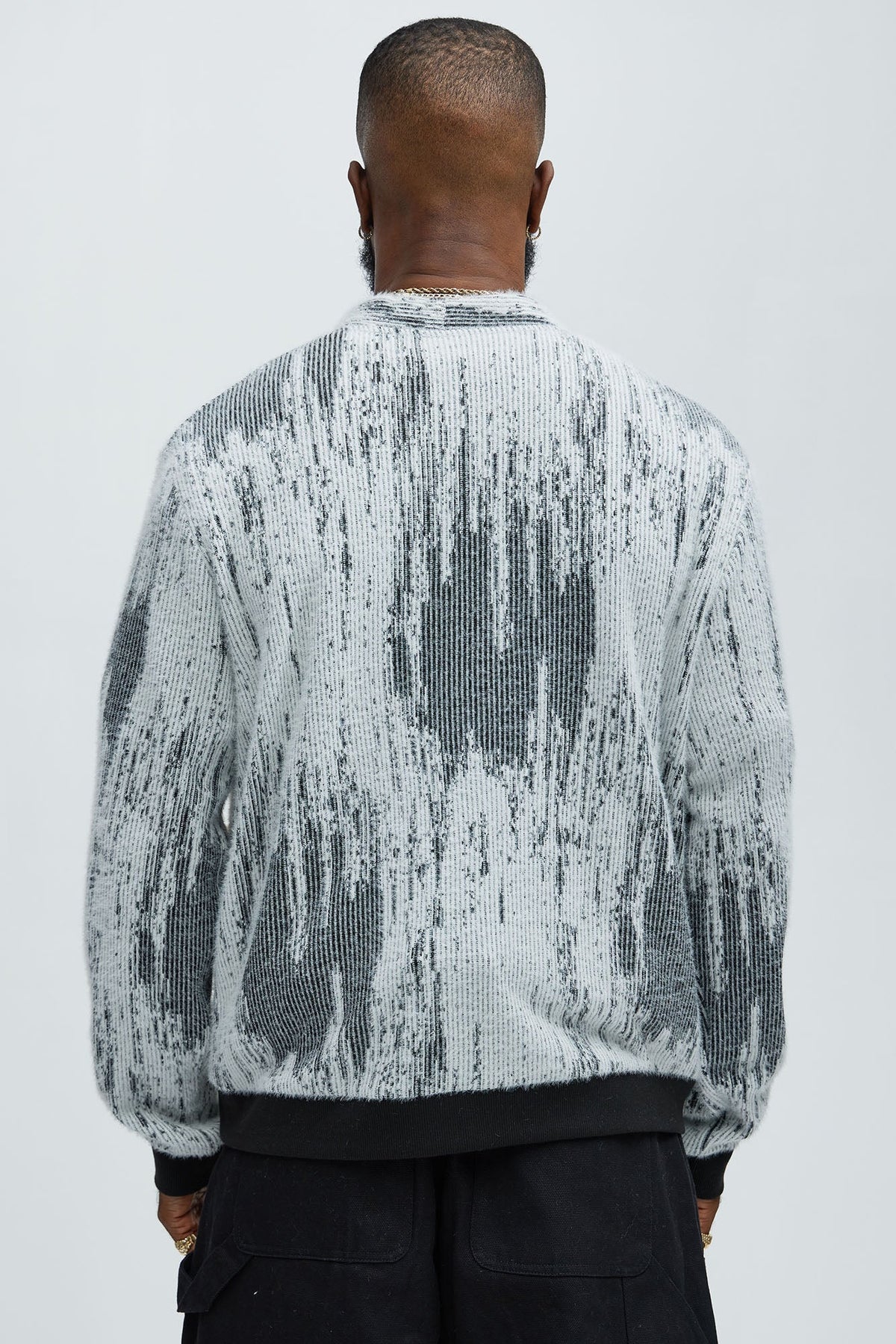 Livin' That Life Mohair Cardigan - Black/combo