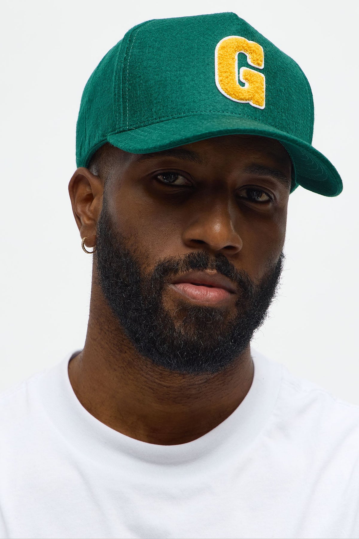 1St Gold Textured Structured Snapback Hat - Green/combo