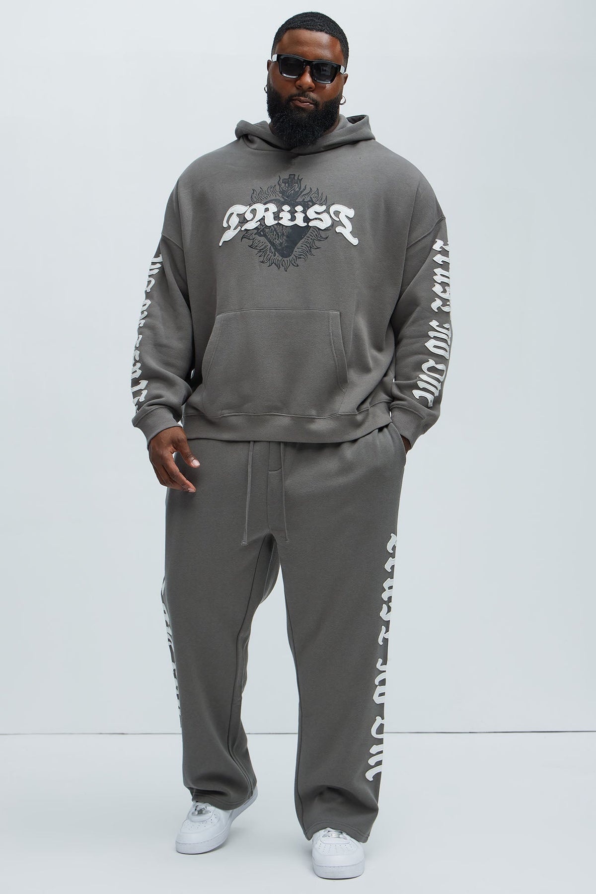 Tyson Trust Issues Oversized Hoodie - Grey