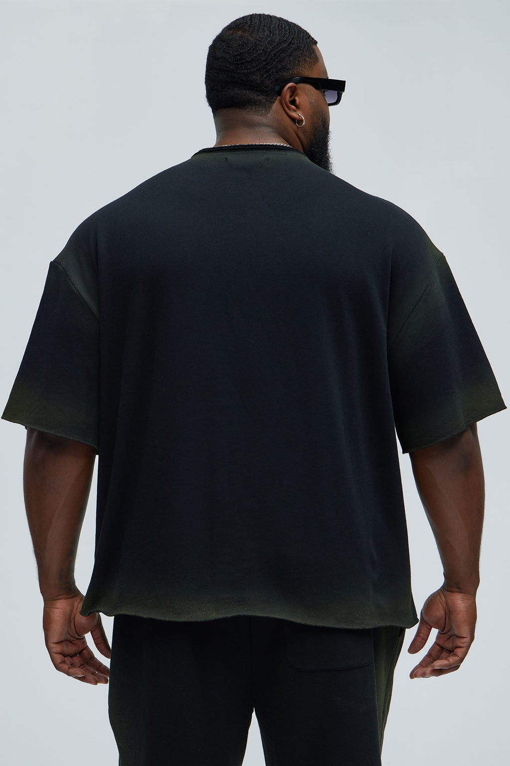 Tyson Blurred Lines Relaxed Fleece Tee - Black