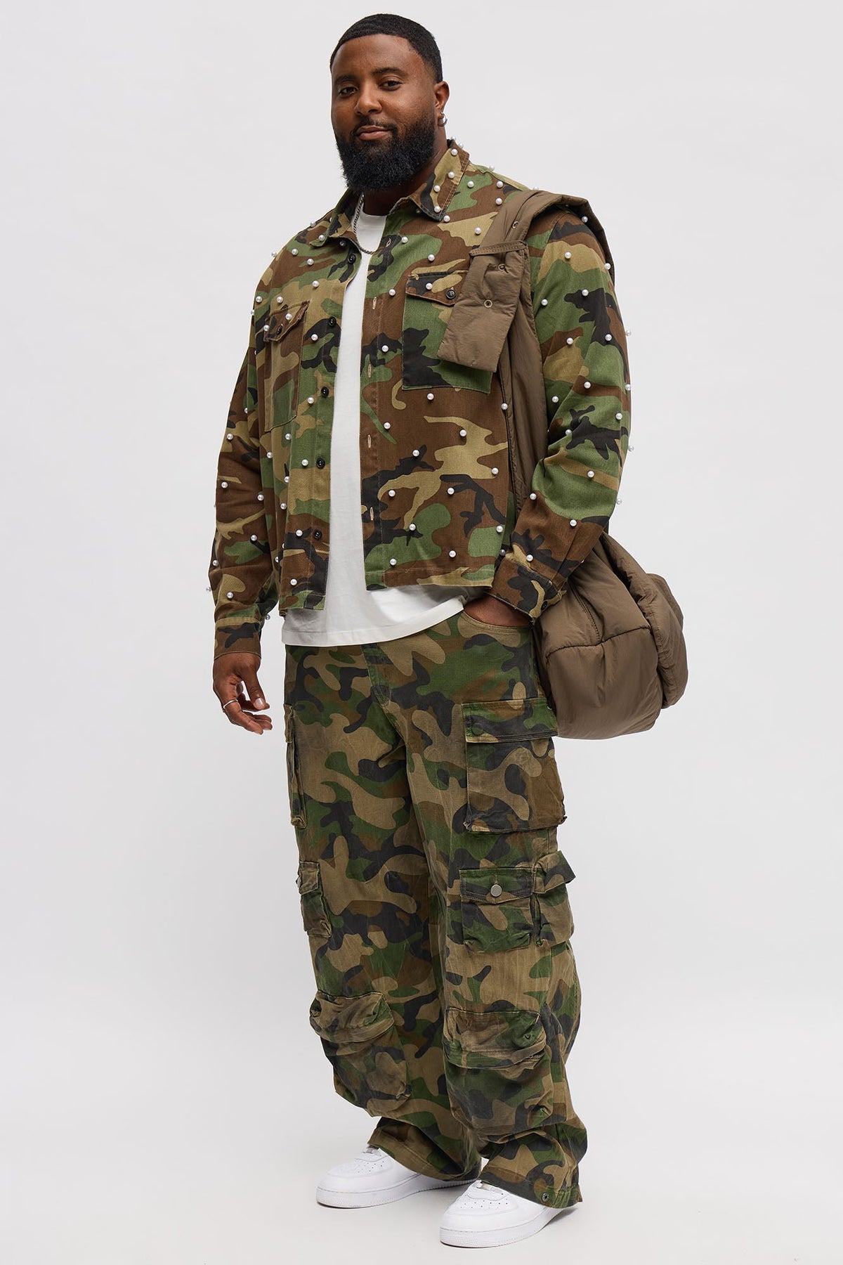 Pearl Wildin Camo Button Up Shirt - Camouflage