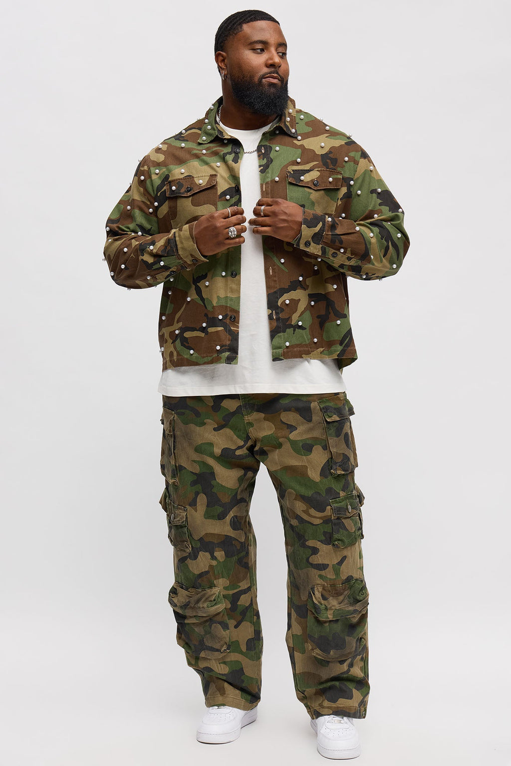 Pearl Wildin Camo Button Up Shirt - Camouflage