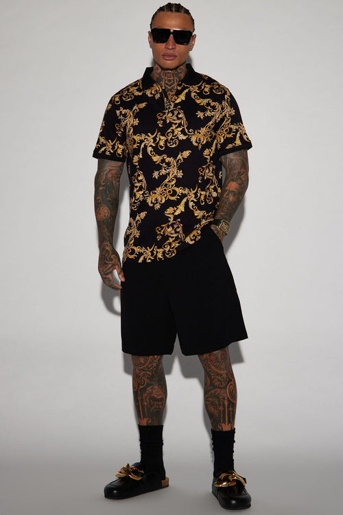 Ace Short Sleeve Polo - Black