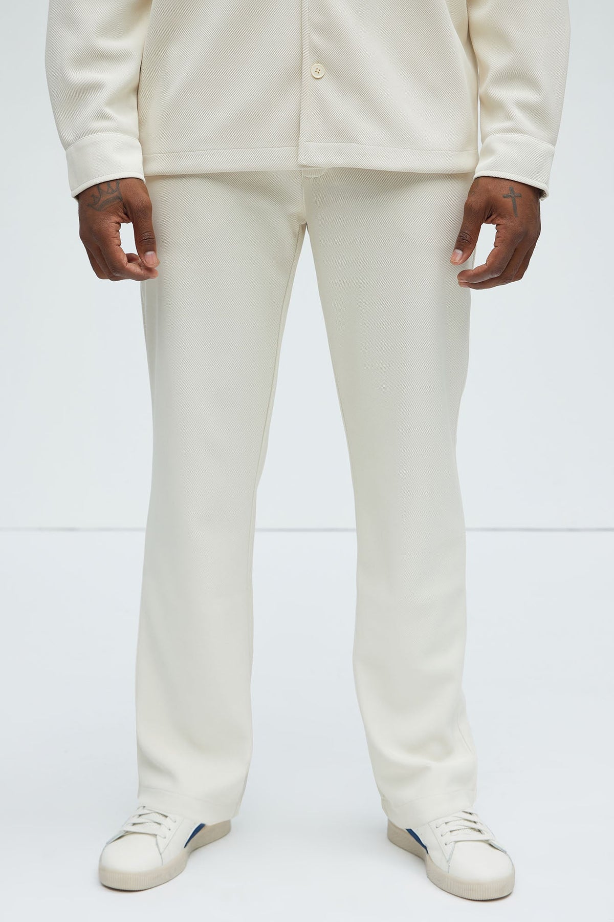 Turner Straight Trousers - Cream
