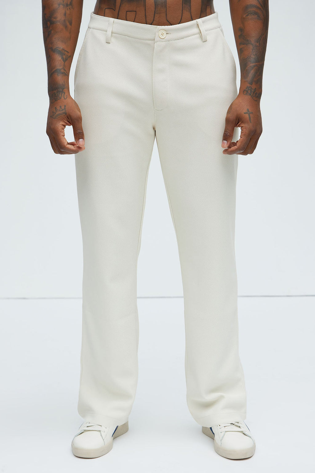 Turner Straight Trousers - Cream