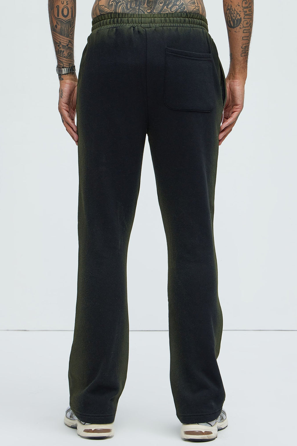 Tyson Blurred Lines Skinny Flare Sweatpants - Black