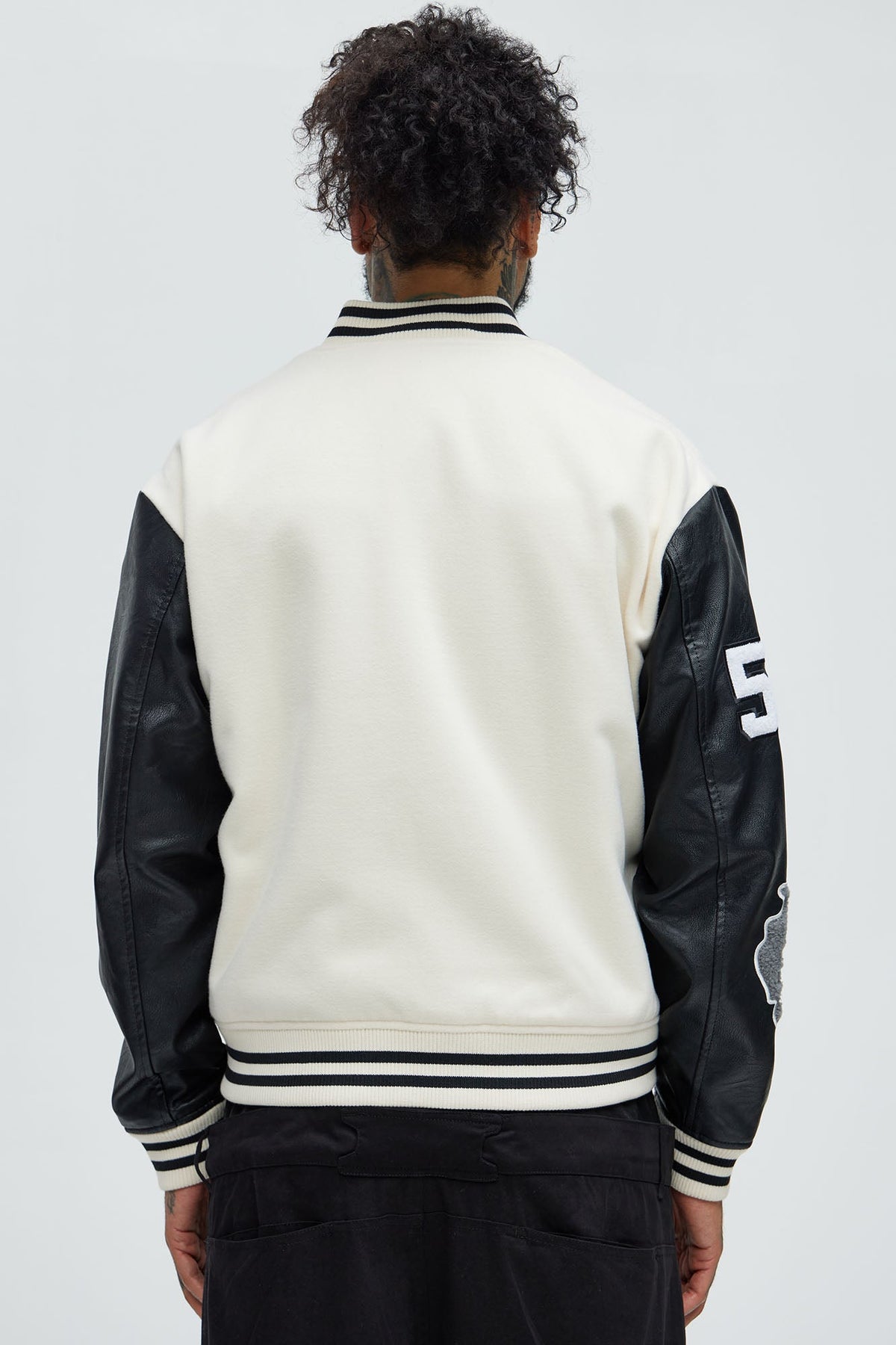 Spring Game Varsity Jacket - Cream