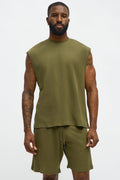 Waffle Texture Matching Lounge Set - Olive
