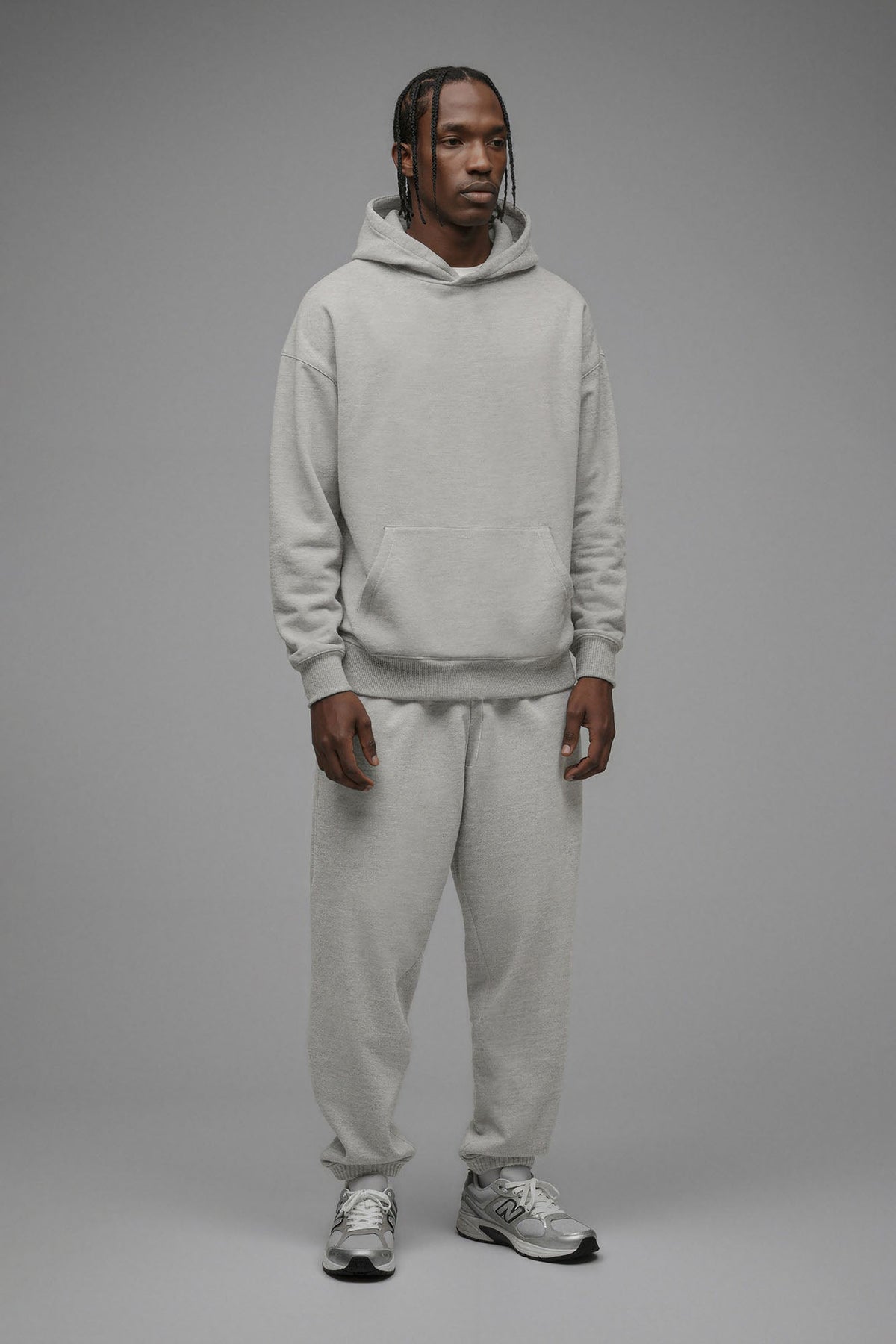 410 Oversized Hoodie - Heather Grey