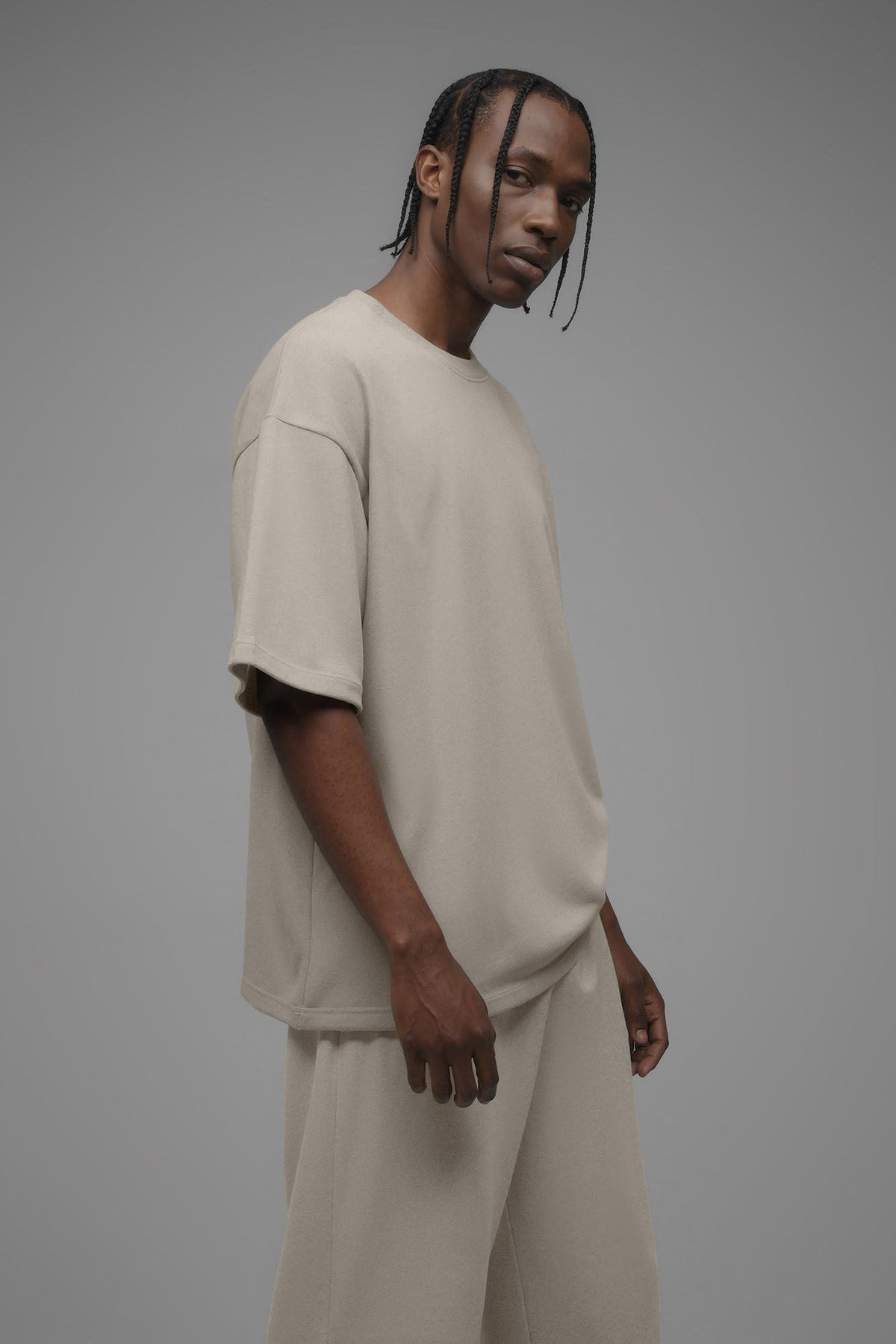 410 Oversized Fleece Tee - Sand