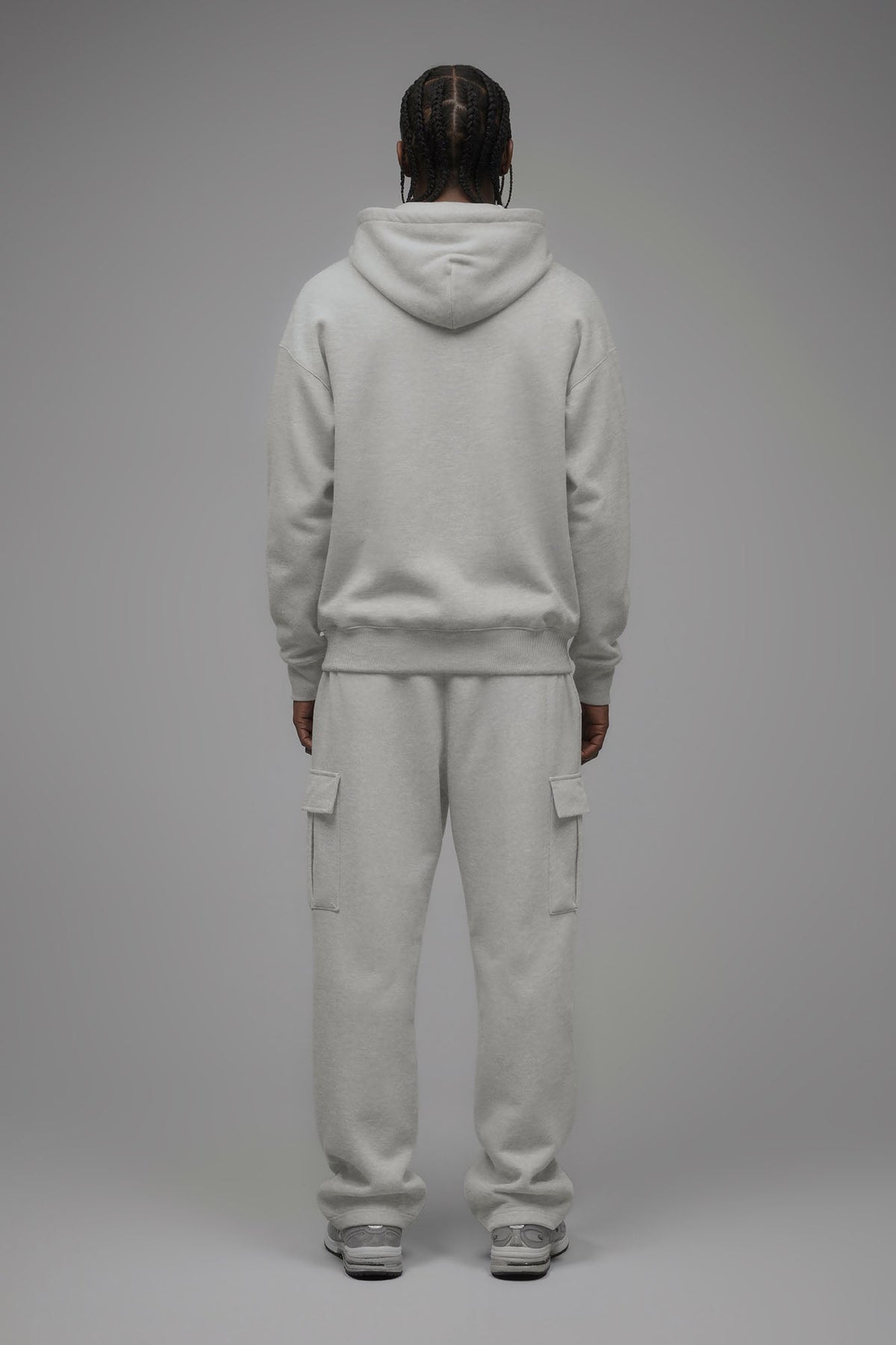410 Baggy Cargo Sweatpants - Heather Grey