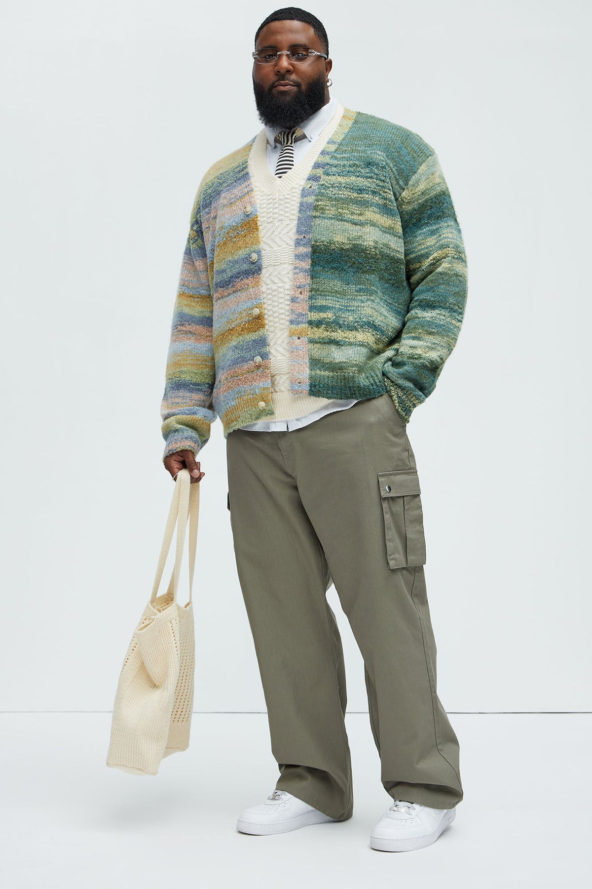 Cameroonian Textured Cardigan - Multi Color