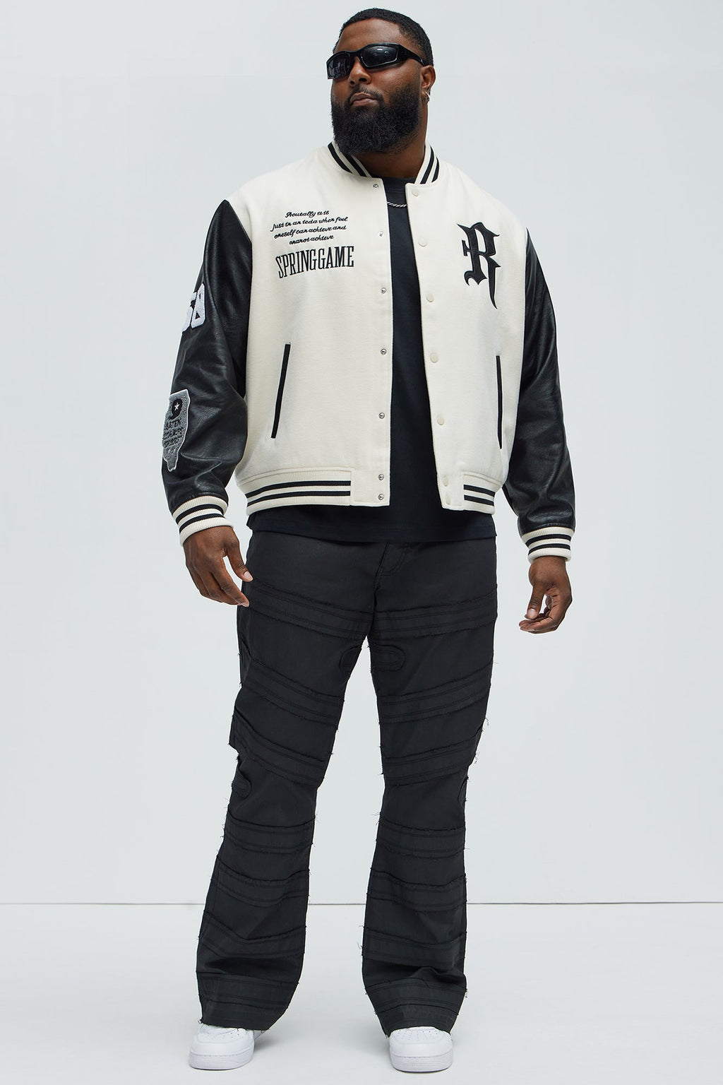 Spring Game Varsity Jacket - Cream