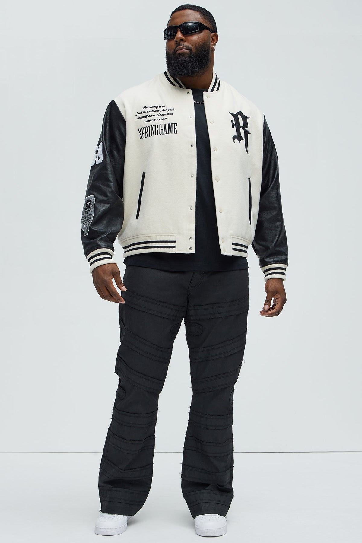 Spring Game Varsity Jacket - Cream