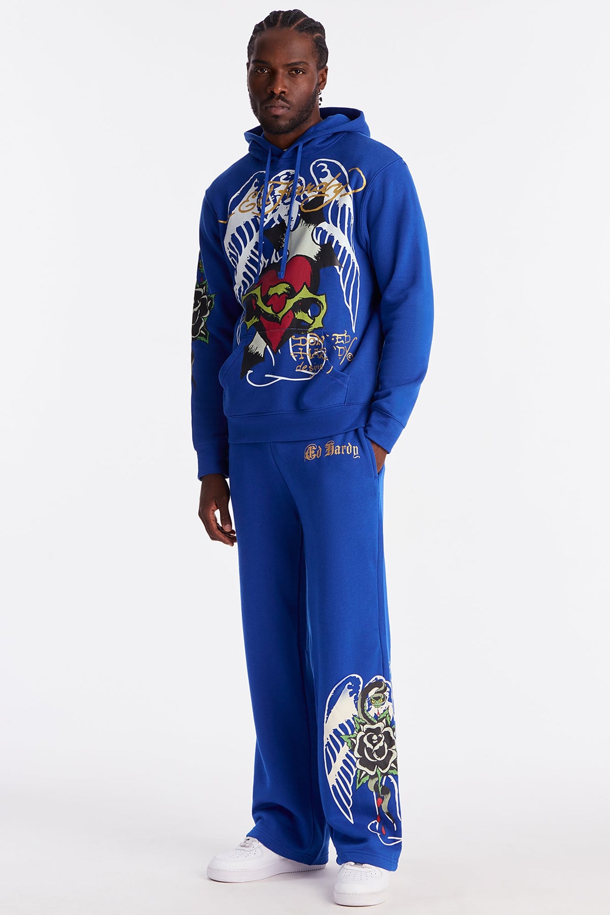 Ed Hardy Sacred Hearts Sweatpant - CobaltBlue