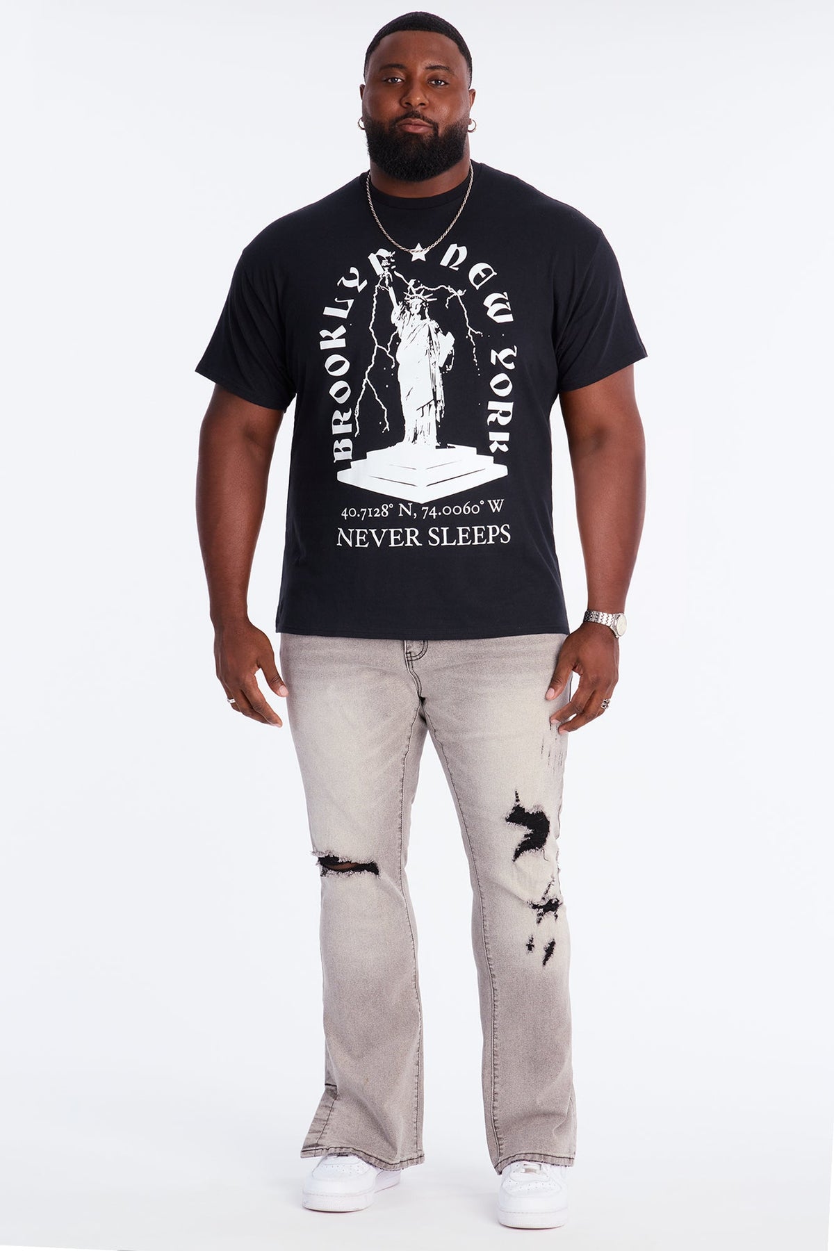 Stacked Skinny Flare Slit Dare Me Distressed Jean - Grey