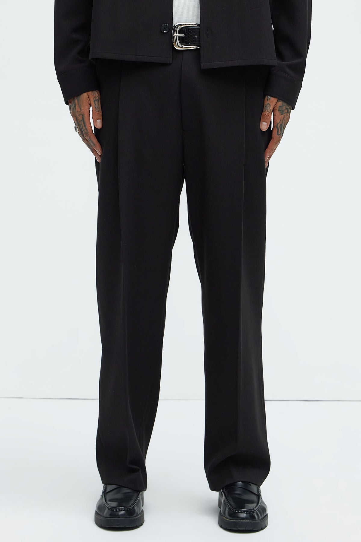 Ronan Relaxed Tapered Trousers - Black