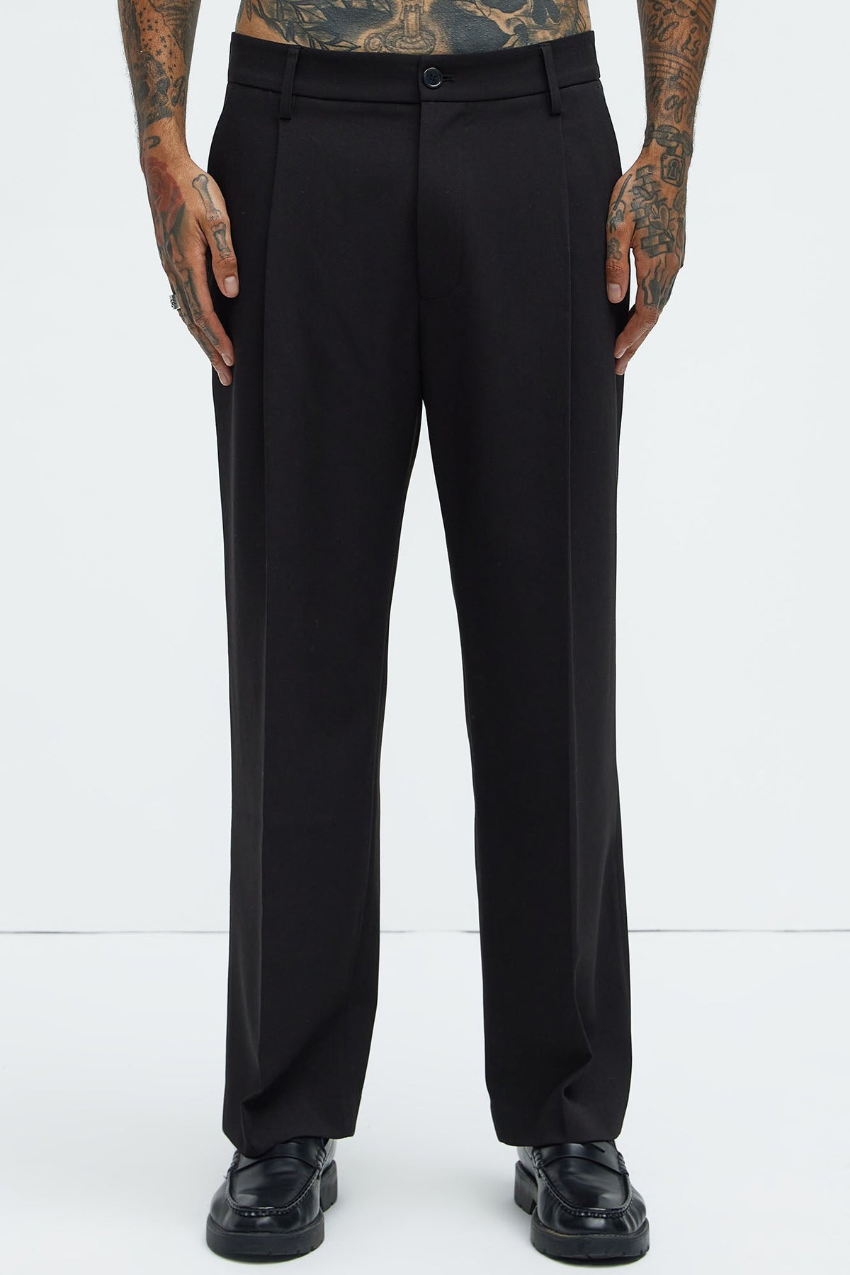 Ronan Relaxed Tapered Trousers - Black