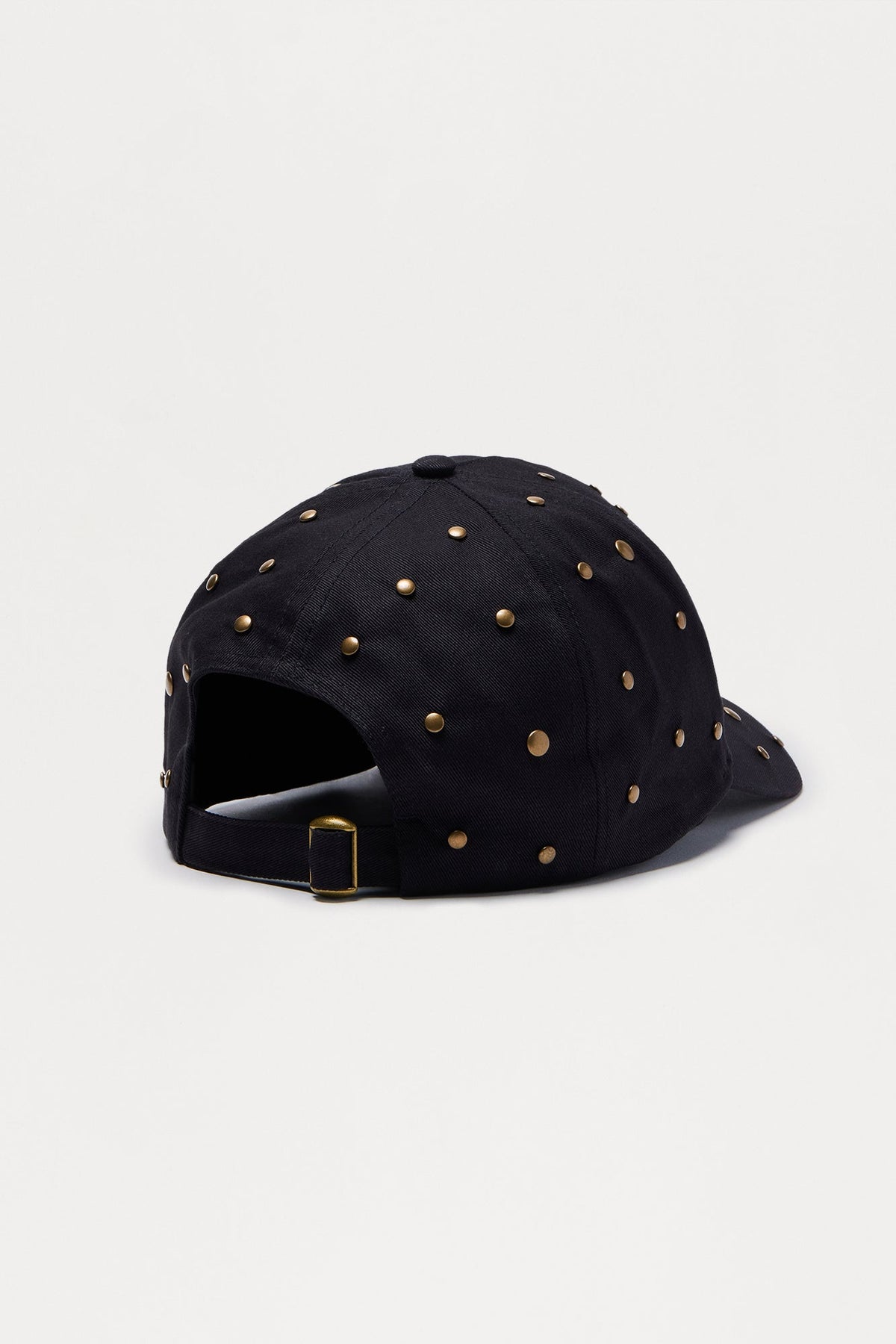 Studded Strapback Hat - Black