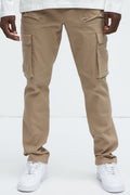 Cadet Utility Slim Cargo Pants - Khaki