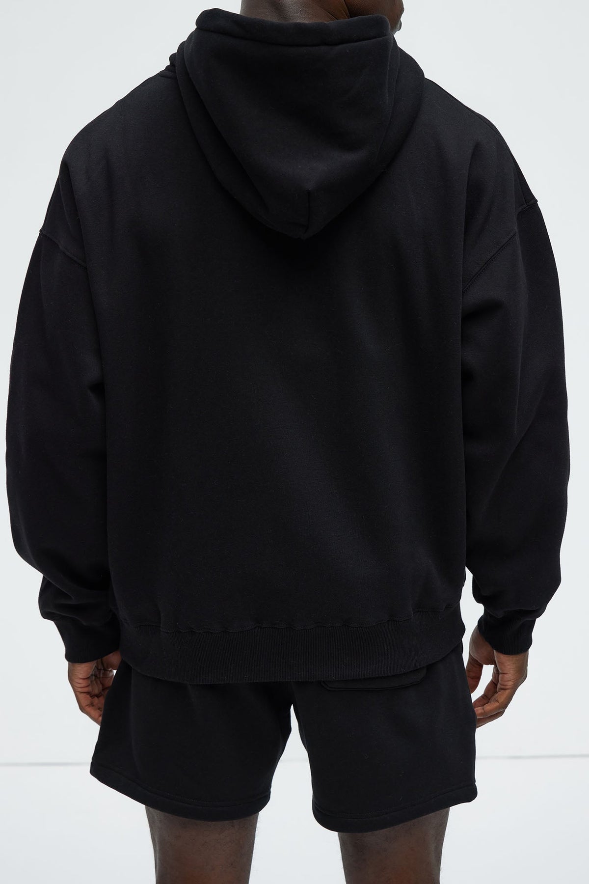 Tyson Oversized Heavyweight Zip Up - Black