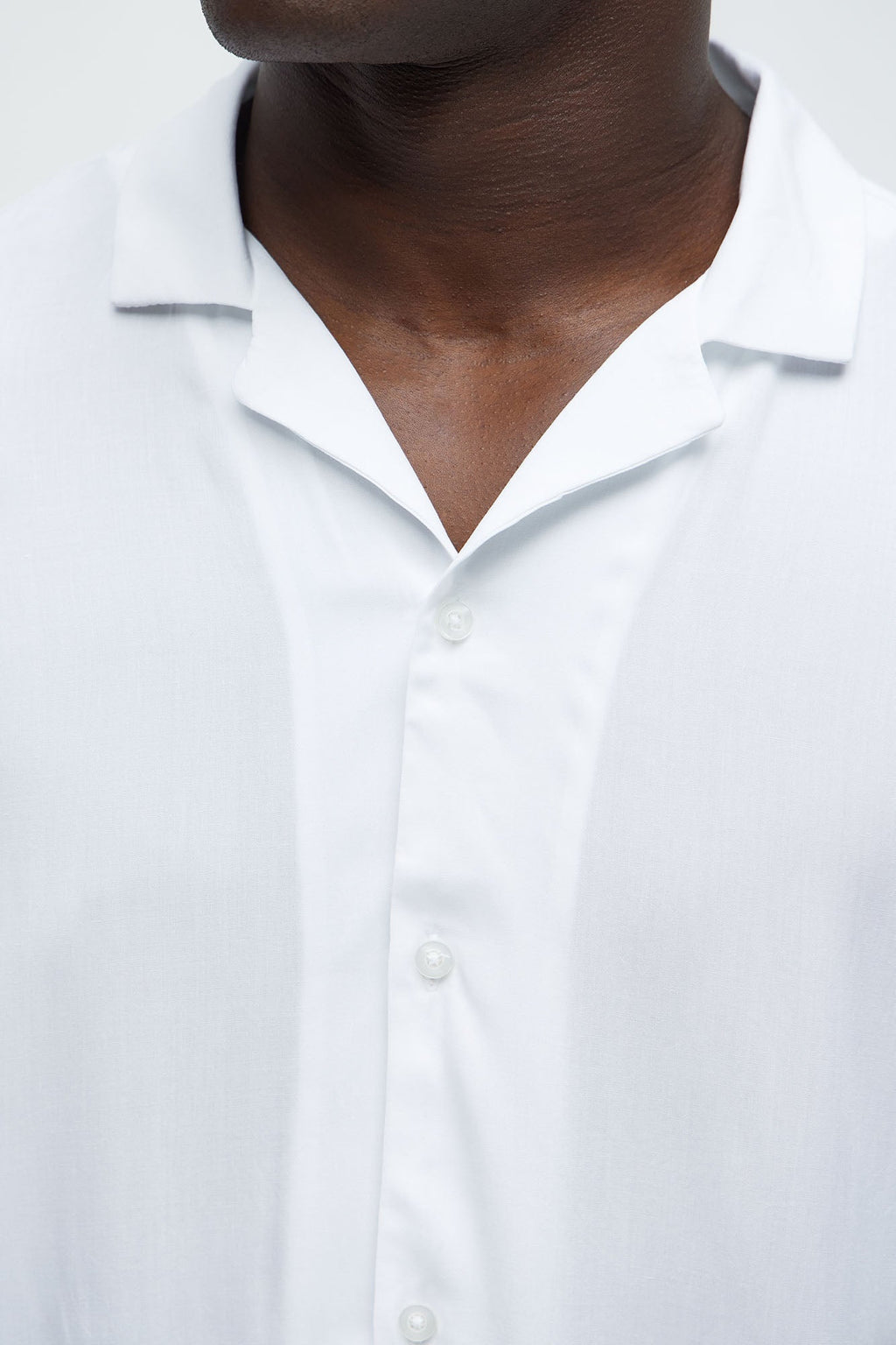 Dawson Relaxed Long Sleeve Button Up Shirt - White