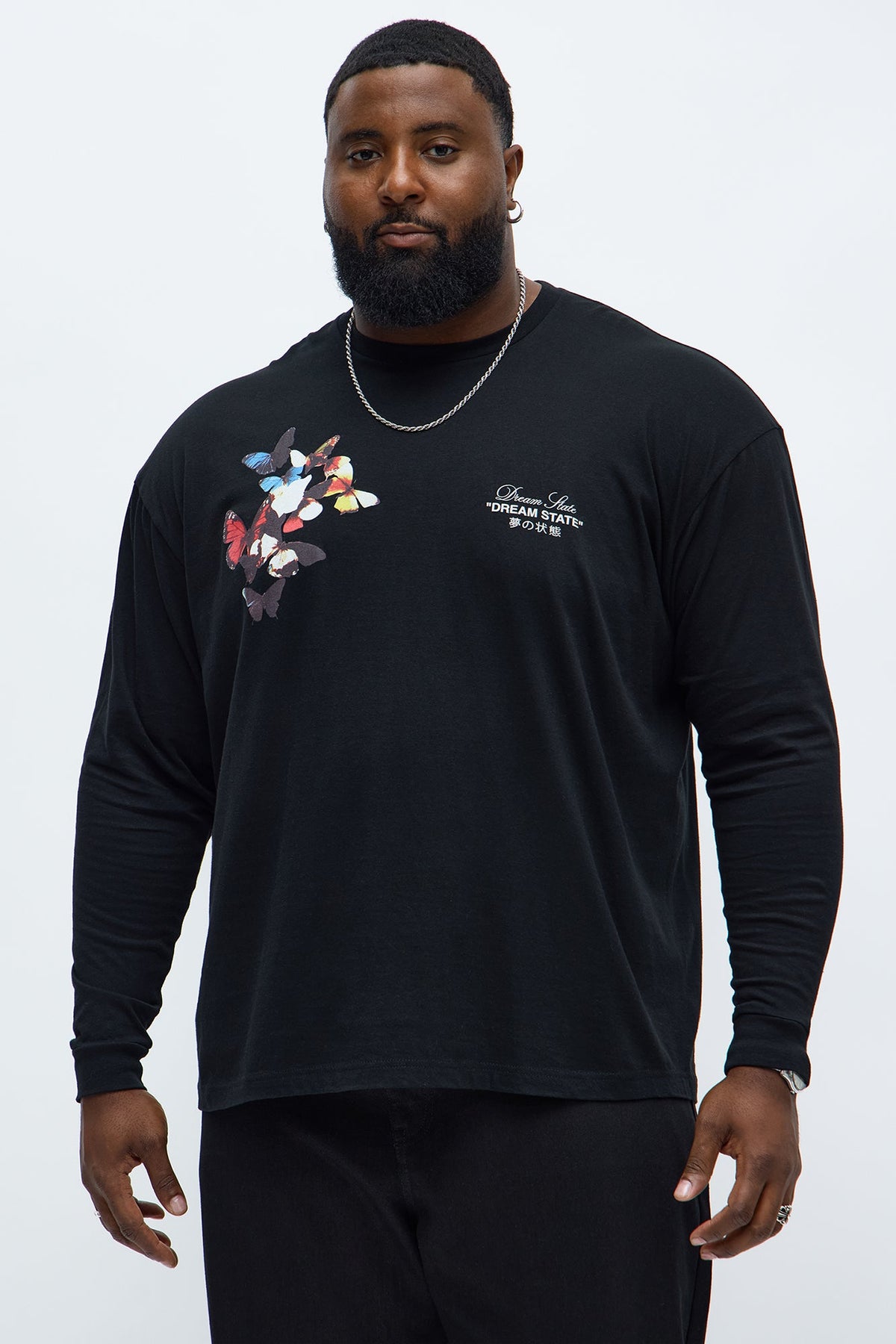 Dream State Freedom Long Sleeve Tee - Black