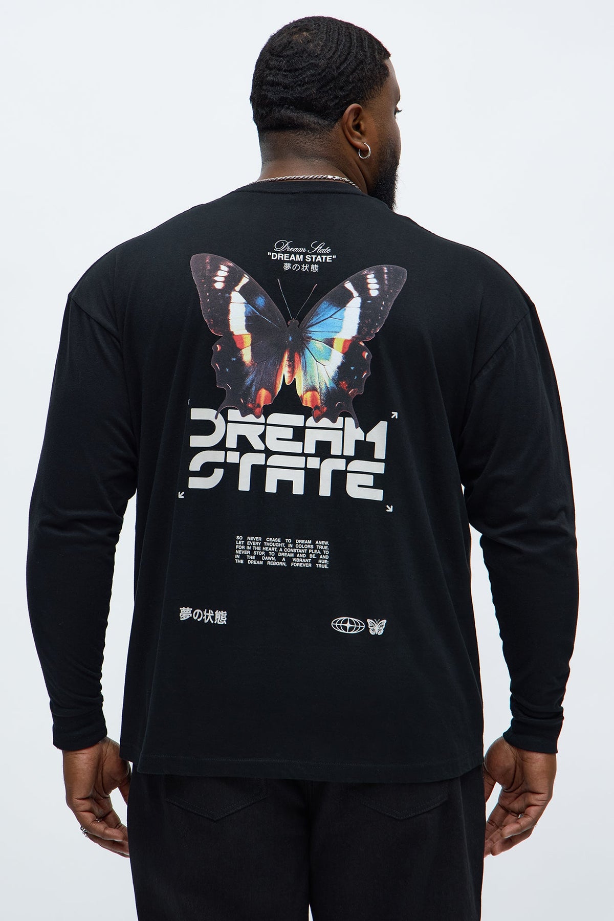 Dream State Freedom Long Sleeve Tee - Black