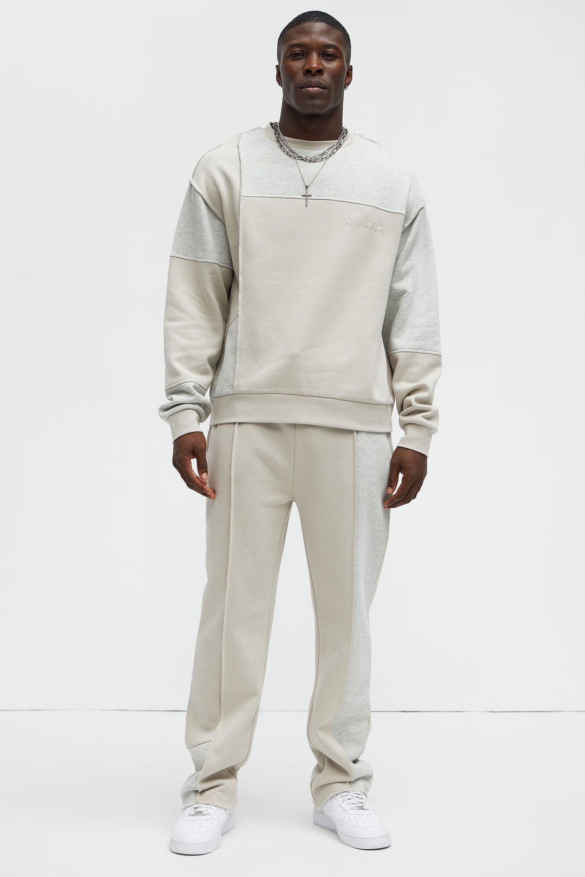 Block The Fear Sweatpants - Grey