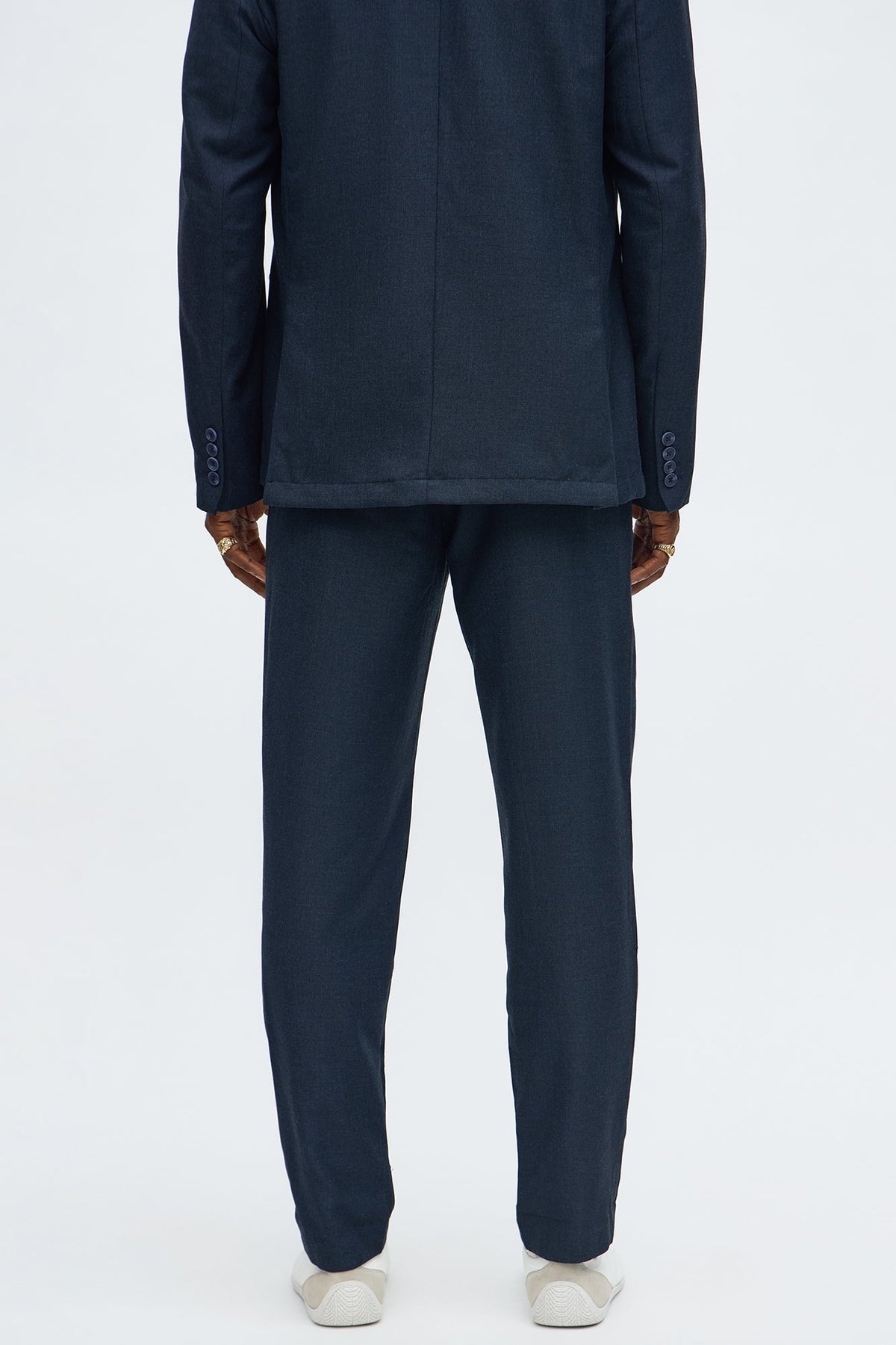 Slim Modern Stretch-Waist Everyday Trouser - Navy