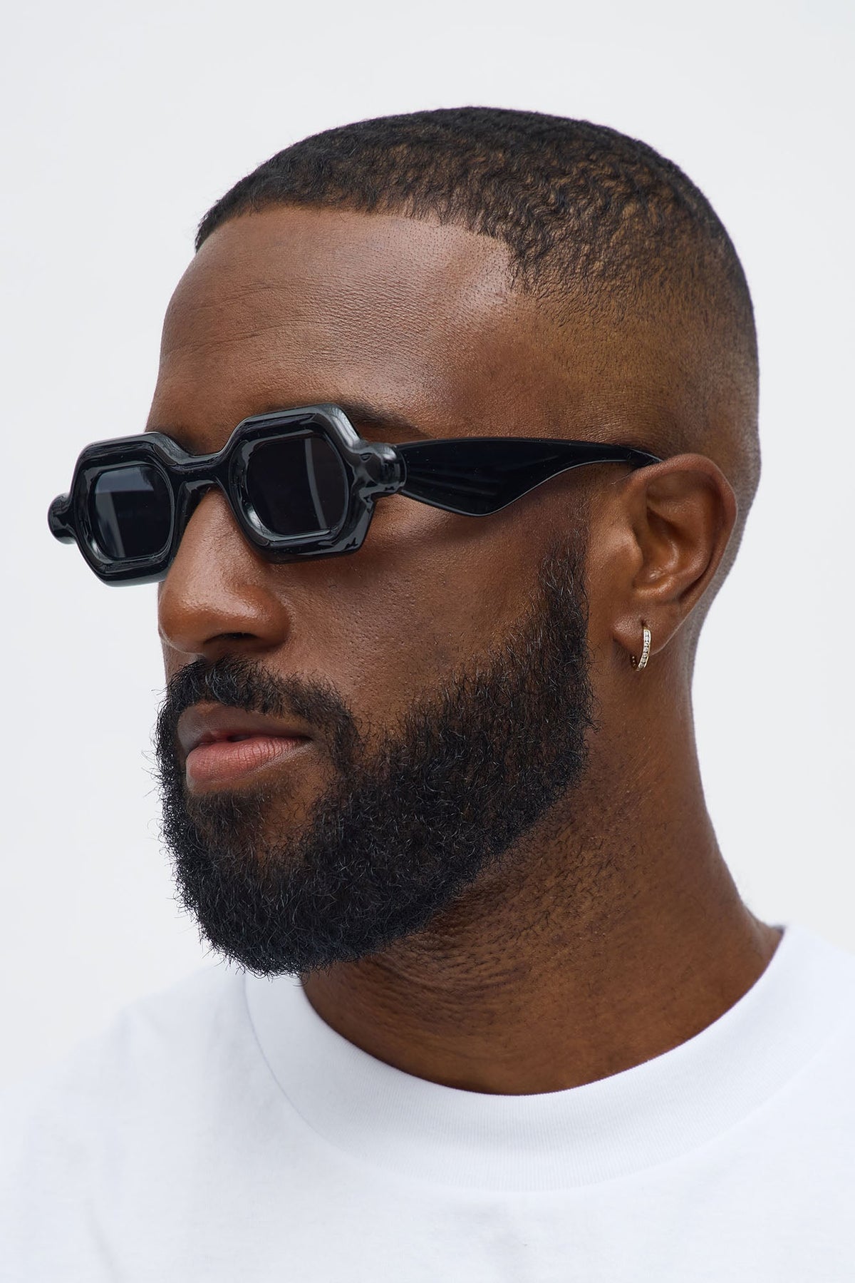 On Fire Square Frame Sunglasses - Black