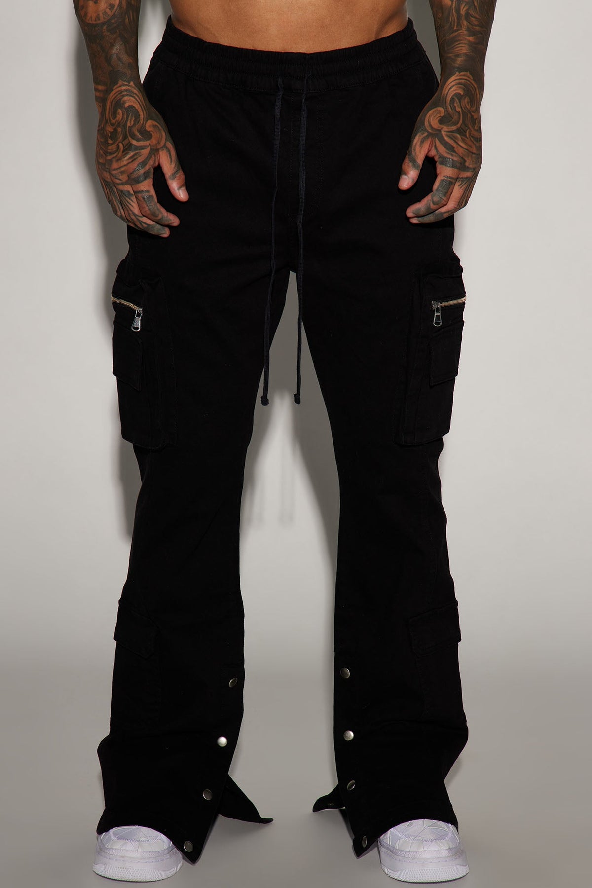 Pleasures Slim Flare E - Waist Cargo Pants - Black