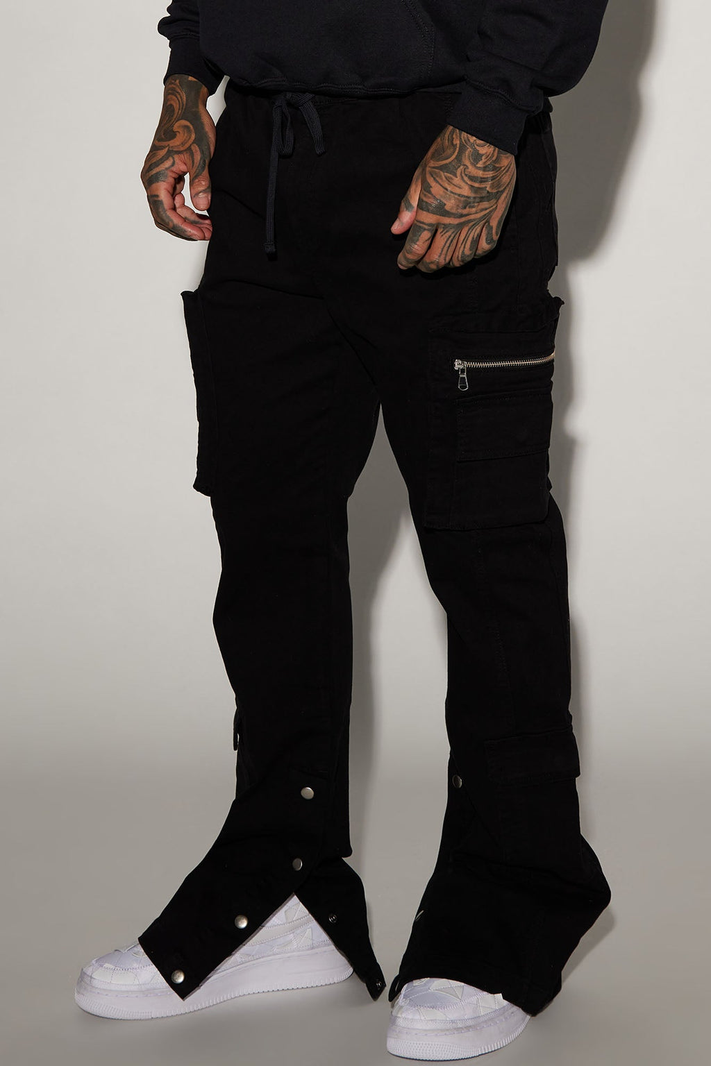 Pleasures Slim Flare E - Waist Cargo Pants - Black
