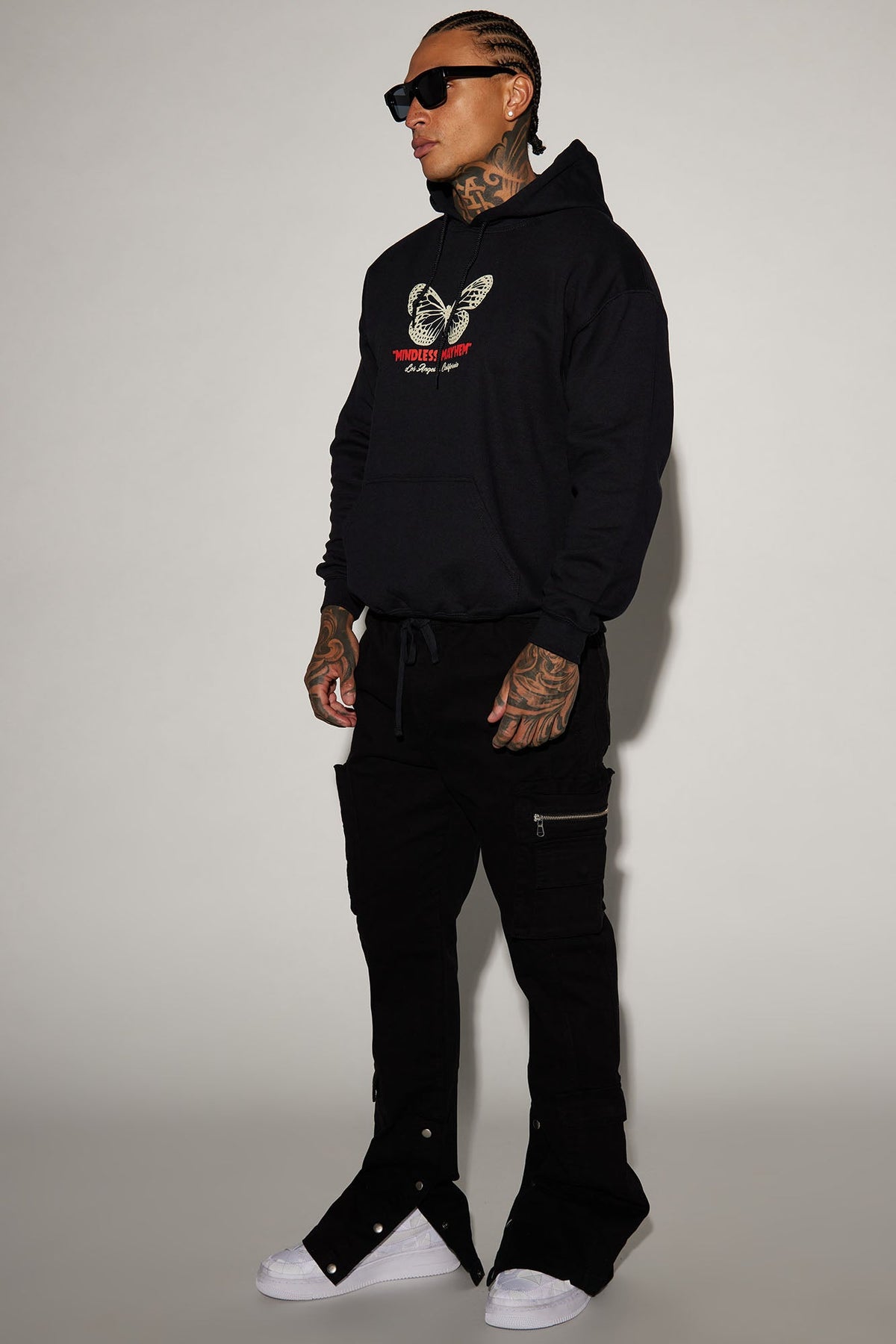 Pleasures Slim Flare E - Waist Cargo Pants - Black